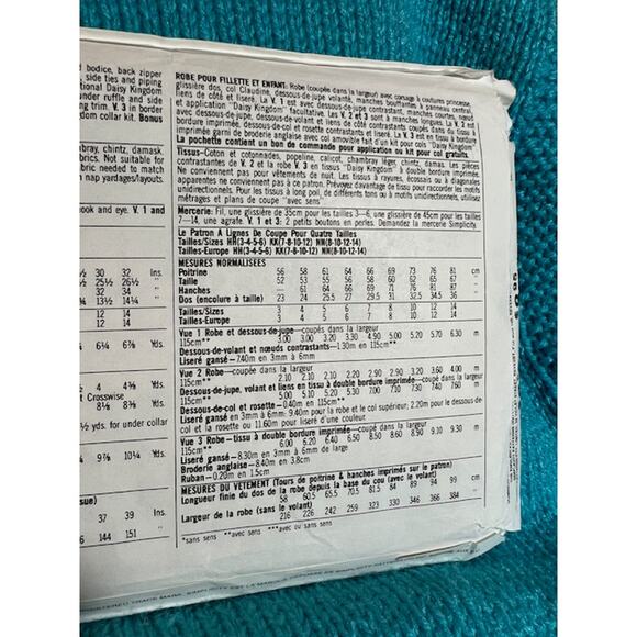 Simplicity Sewing pattern 8086 girls dress Daisy kingdom sz 3-5 - Picture 5 of 5